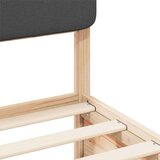  Krevetni okvir s tapiciranim uzglavljem Tamno siva 140 x 200 cm | shoptok.hr