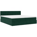  Okvir kreveta s madracima tamnozeleni 200x200cm baršunasti | Eponuda.com