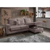 P & B KOTNA SEDEŽNA GARNITURA, rebrasti žamet sivorjava | Shoptok.si