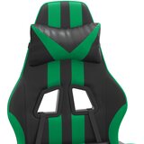  Okretna igraća stolica crno-zelena od umjetne kože | shoptok.hr