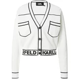 Karl Lagerfeld Kardigan crna / bijela
