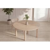 Venture Home Hilo ovalni blagovaonski stol 130 × 110 cm, prirodna boja drva | shoptok.hr