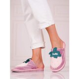 SHELOVET Insulated women's slippers pink Cene
