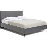 Bonami Selection Sivi tapecirani bračni krevet s madracem/letvičastim okvirom 160x200 cm Noira Slim - Cijene