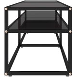 TV ormarić crni 160 x 40 x 40,5 cm od kaljenog stakla | shoptok.hr