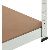 vidaXL Polica za shranjevanje jeklo in MDF 75x75x180 cm srebrna | Shoptok.si