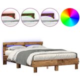  Leseni posteljni okvir Recikliran les 140 x 190 cm Prenosljiv, (22156521) | Shoptok.si