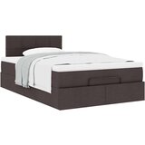 vidaXL okvir za krevet s madraca tamnosmeđi 120x190 cm od tkanine | shoptok.hr