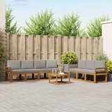  Set vanjskih sofa 8 kom. Prirodna i svijetlo siva | shoptok.hr