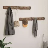 Vješalica Smeđa 50 x 8 x 12 cm Čvrsto drvo iz reciklaže