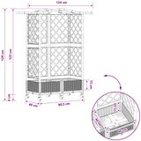  Povišeni krevet s mrežom i krovom Smeđa 124 x 40 x 129 cm PP | shoptok.hr