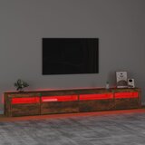 TV ormarić s LED svjetlima boja dimljenog hrasta 270x35x40 cm | shoptok.hr