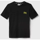 Fila Otroška bombažna kratka majica LEGAU črna barva