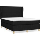  s oprugama i madracem crni 140 x 190 cm od tkanine | shoptok.hr