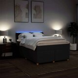 vidaXL Box spring posteljni z vzmetnico črn 140x190 cm blago | Shoptok.si