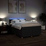 vidaXL Krevet s oprugama i madracem crni 140 x 190 cm od tkanine | shoptok.hr