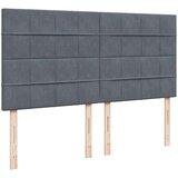 vidaXL Box spring postelja z vzmetnico temno siva 180x200 cm žamet | Shoptok.si