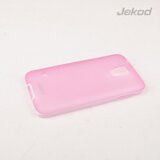 Jekod silikonski ovitek Samsung Galaxy S5 G900 TPU/T prozorno pink z belim okvirjem + Zaščitna folija | Shoptok.si