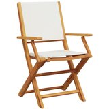  3-dijelni bistro set od tkanine i masivnog drva krem bijelim | shoptok.hr