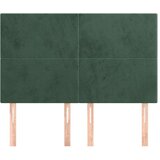  Posteljno vzglavje 4 kosa temno zelen 72x5x78/88 cm žamet, (20953383) | Shoptok.si