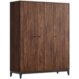 Vipack Garderobna omara v orehovem dekorju v temni naravni barvi 148x190x55 cm Ilyas – Cene