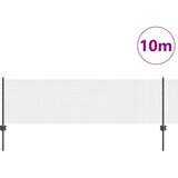 vidaXL varjena žična ograja s 5 U stebrički siva 0.6x10 m jeklo | Shoptok.si