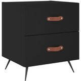  Noćni ormarići 2 kom crni 40 x 35 x 47,5 cm konstruirano drvo | shoptok.hr
