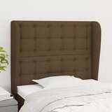 Uzglavlje s ušima tamnosmeđe 93x23x118/128 cm od tkanine | shoptok.hr