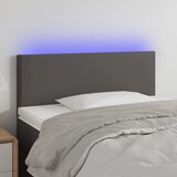 vidaXL LED posteljno vzglavje sivo 90x5x78/88 cm umetno usnje Cene