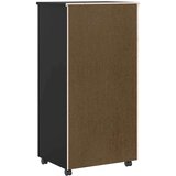 vidaXL Rolling Cabinet s predali MOSS Black Masivni les borovega lesa | Shoptok.si