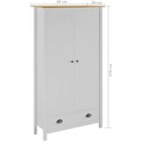  Dvokrilni ormar Hill bijeli 89 x 50 x 170 cm masivna borovina | shoptok.hr