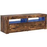 TV ormarić s LED svjetlima boja dimljenog hrasta 120x35x40 cm | Eponuda.ba