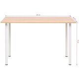  Blagovaonski stol 120 x 60 x 73 cm boja hrastovine i bijela | shoptok.hr