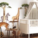  Foto tapeta - Jungle Animals on White Background Made With Watercolour Technique 450x315 Vodootporna | shoptok.hr