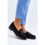 VINCEZA Women's Suede Moccasins with Decoration Black Echonesa | shoptok.hr