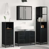vidaXL set namještaja za kupaonicu 4 pcs crni hrast 80 x 33 x 60 cm Cijene