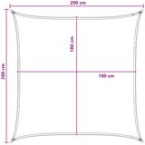  Jedrilica za sunčevu sjenu Antracit i bijelo 2 x 2 m HDPE | shoptok.hr