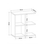 Hanah home pomoćni stočić hamlet oak anthracite | ePonuda.com