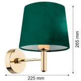  Argon 8105 - Zidna lampa PONTE 1xE27/15W/230V zelena/mesing | Eponuda.com