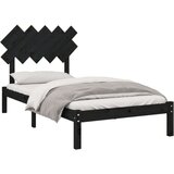  Posteljni okvir črn 100x200 cm trden les, (20684186) | Shoptok.si