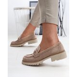 Resti Light brown openwork women's moccasins with chain Imerila | ePonuda.com