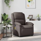 Maison Chic masažni naslanjač - Relax naslanjač temno rjavo pravo usnje, (22061911) | Shoptok.si