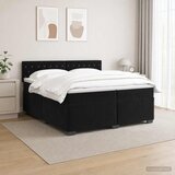  Krevet s box springom, madracem i LED-om Crna 200 x 200 cm | shoptok.hr