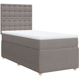 vidaXL Krevet s oprugama i madracem smeđesivi 100 x 200 cm od tkanine | shoptok.hr