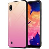 Cadorabo Ohišje, združljiv s Samsungom v rumeni - roza - dvobarvni zaščitni pokrov iz silikona TPU in hrbta iz kaljenega stekla, (20571571) | Shoptok.si