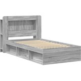  Okvir kreveta s pohranom s uzglavljem Siva Sonoma 75 x 190 cm | shoptok.hr