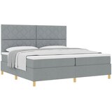  s opruga kutije Svijetlo siva 200 x 200 cm tkanina | shoptok.hr