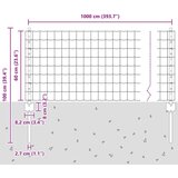  Set vrtnarskih ograj Set 2 Pocinkana jeklena 10 x 0.6 m Trajna | Shoptok.si
