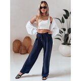 DStreet Spodnie damskie casualowe wide leg LOVETRIP granatowe | shoptok.hr