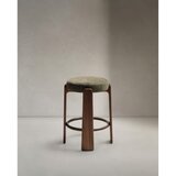 Kave Home Zelena/u tamnoj prirodnoj boji barska stolica od čvrste jeseni (visine sjedala 65 cm) Granite – | shoptok.hr